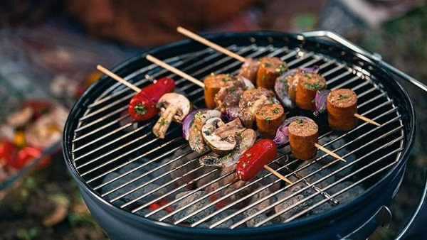 Frigarui cu carne si legume pe gratar