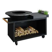 Gratar OFYR Negru 100 PRO SD cu masa de lucru
