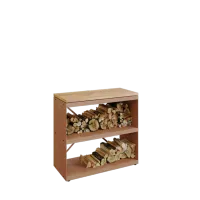 Stocator lemne OFYR corten cu blat de lucru
