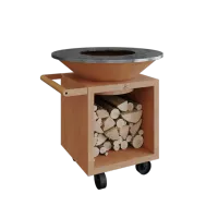 Gratar OFYR Corten 100 PRO SD cu vatra de gatit pe lemne