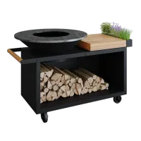 Gratar OFYR Negru 100 PRO SD cu masa de lucru