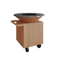 Gratar OFYR Corten 100 PRO cu vatra de gatit pe lemne